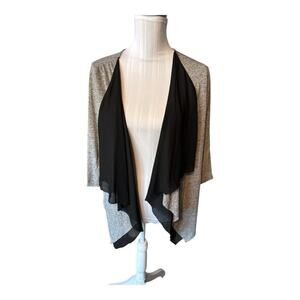 Brixon Ivy Gray and Black Cardigan Size M